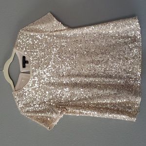 ‼️SOLD‼️ Banana Republic Gold Sequin Blouse | Holiday